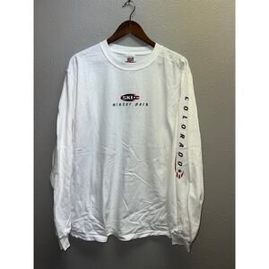 Vintage Winter Park Shirt Skiing Ski Long Sleeve Colorado Tee 90s Large